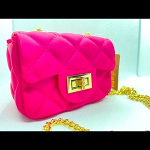 NWT Barbie Pink, Matte Finish Jelly Crossbody Bag!